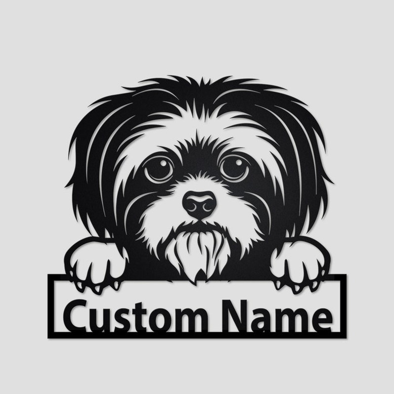 Personalized Shih Tzu Metal Sign | Shih Tzu Metal Wall Art | Dog Metal Sign | Shih Tzu Gift | Dog Lover | Shih Tzu Lover Gifts | Shih Tzu