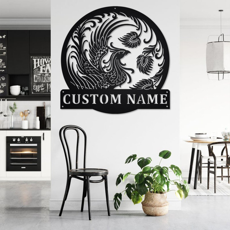 Custom Phoenix Metal Wall Art, Personalized Phoenix Name Sign Decoration For Room, Phoenix Metal Home Decor, Custom Phoenix, Phoenix