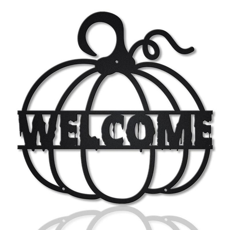 Personalized Pumpkin Tree Halloween Metal Sign,Custom Pumpkin Halloween Metal Sign, Custom Pumpkin Home Decor