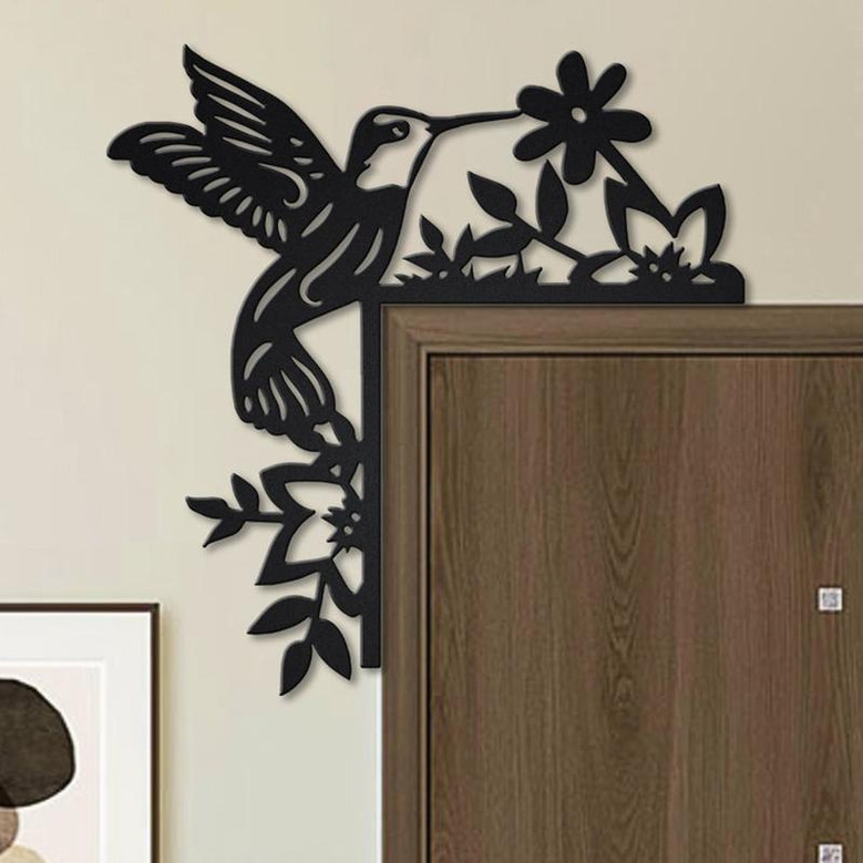 Hummingbirds Door Corner Metal Sign | Hummingbird Metal Wall Art | Hummingbird Metal wall Decor | Hummingbird Lover Gift | Hummingbird Decor