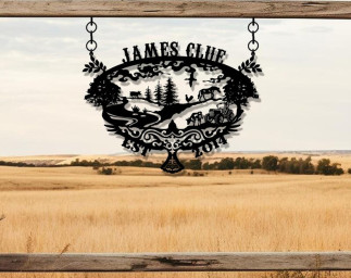 Custom Metal Farmhouse Sign, Custom Unique Family Gift, Personalized Ranch Metal Entry Wall Art
