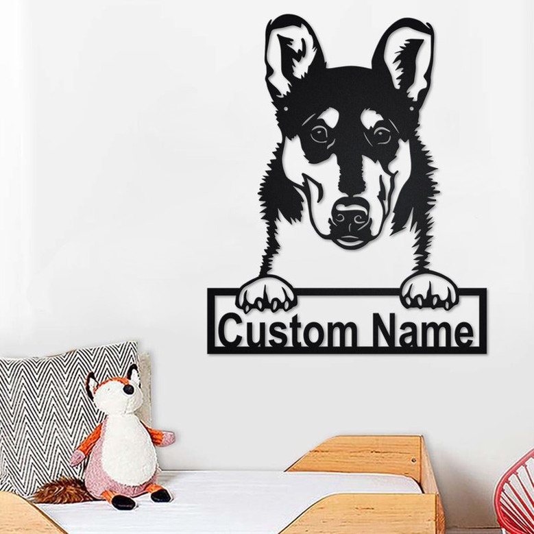 Custom Smooth Collie Dog Metal Wall Art, Personalized Smooth Collie Name Sign Decoration For Room, Smooth Collie Home Decor, Custom Dog