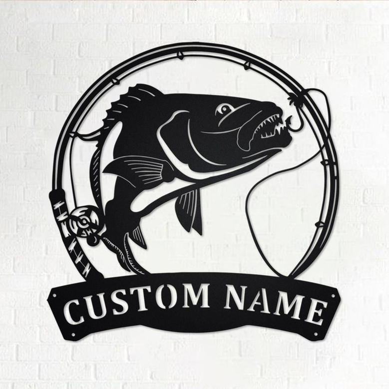 Custom Snapper Fish Metal Wall Art, Personalized Snapper Fish Name Sign Decoration For Room, Fishing Metal Home Decor, Custom Snapper Fish