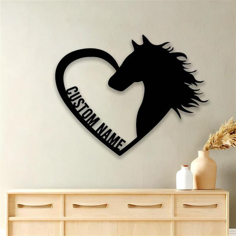 Personalized Horse Metal Signs, Custom Horse Sign, Metal Ranch Sign, Personalized Barn Sign, Farmhouse Decor, Outdoor Decor