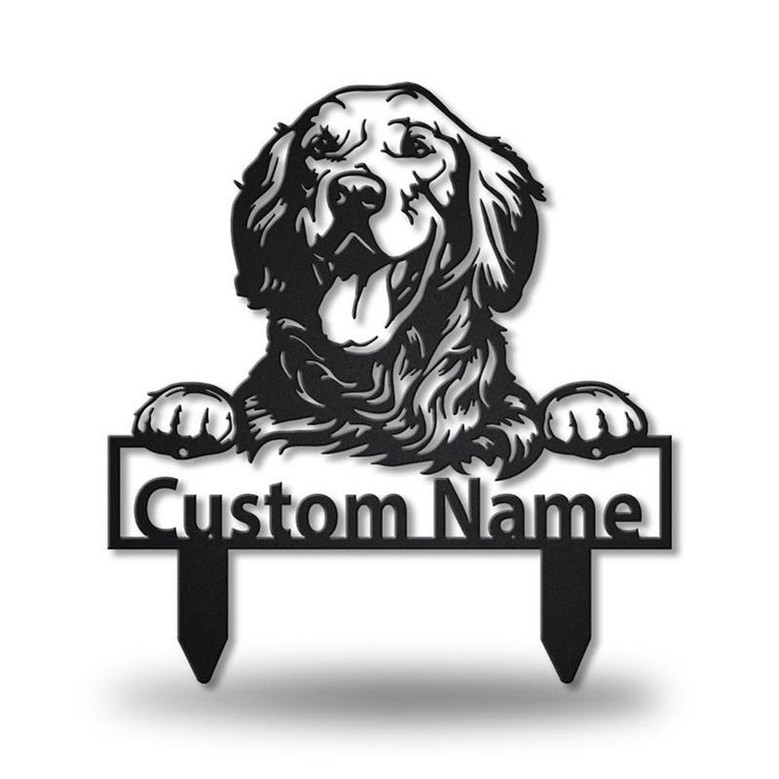 Personalized Golden Retriever Metal Yard Art | Golden Retriever Metal Yard Art | Golden Retriever Gifts Funny | Dog Gift | Animal Custom