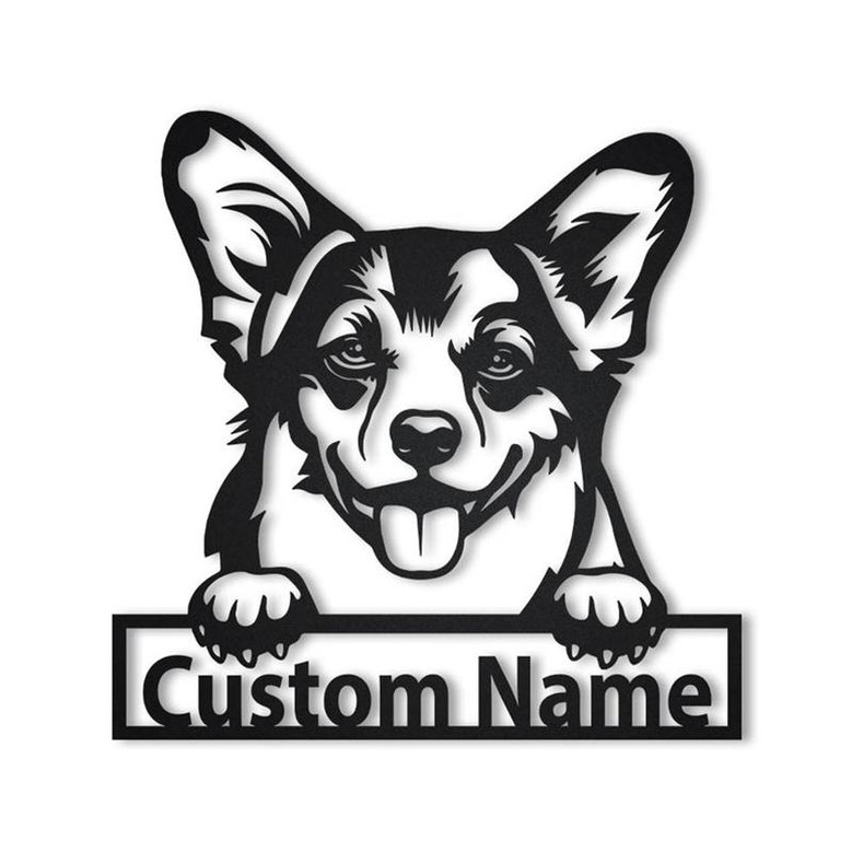 Personalized Welsh Corgi Dog Metal Sign Art | Custom Welsh Corgi Dog Metal Sign | Welsh Corgi Dog Gifts for Men | Dog Gift