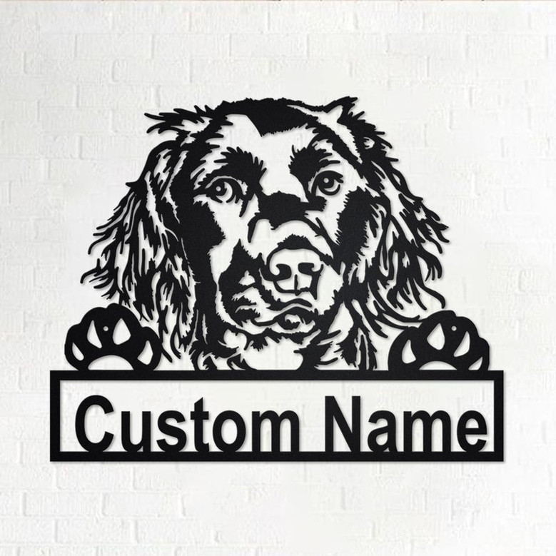 Custom Scotia Duck Tolling Dog Metal Wall Art, Personalized Scotia Duck Tolling Name Sign Decoration For Room,Scotia Duck Tolling Home Decor