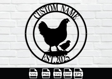 Custom Chicken Coop Metal Sign