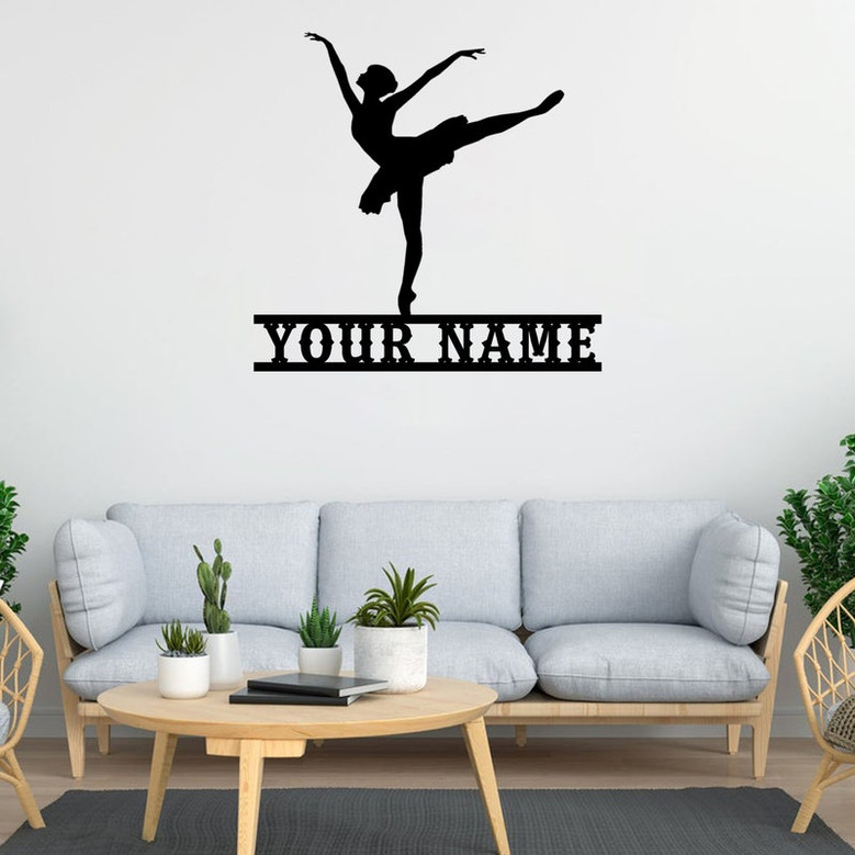 Personalized Ballerina Metal Sign | Metal Wall Art | Farmhouse Decor | Office Wall Art | Housewarming Outdoor Metal Sign