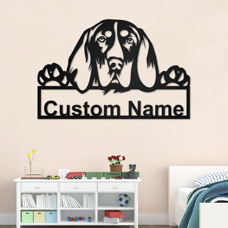 Personalized English Coonhound Metal Sign | English Coonhound Metal Wall Art | English Coonhound Metal Wall Decor | Custom English Coonhound