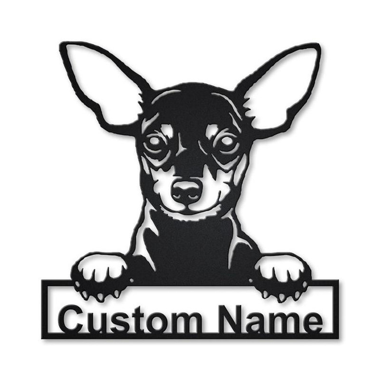 Personalized Miniature Pinscher Dog Metal Sign Art | Custom Miniature Pinscher Metal Sign | Birthday Gift | Animal Funny | Father's Day Gift
