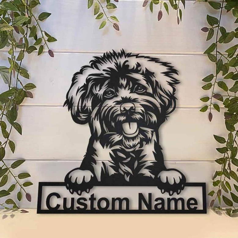 Personalized Labradoodle Dog Metal Sign Art | Custom Labradoodle Dog Metal Sign | Birthday Gift | Animal Funny | Father's Day Gift