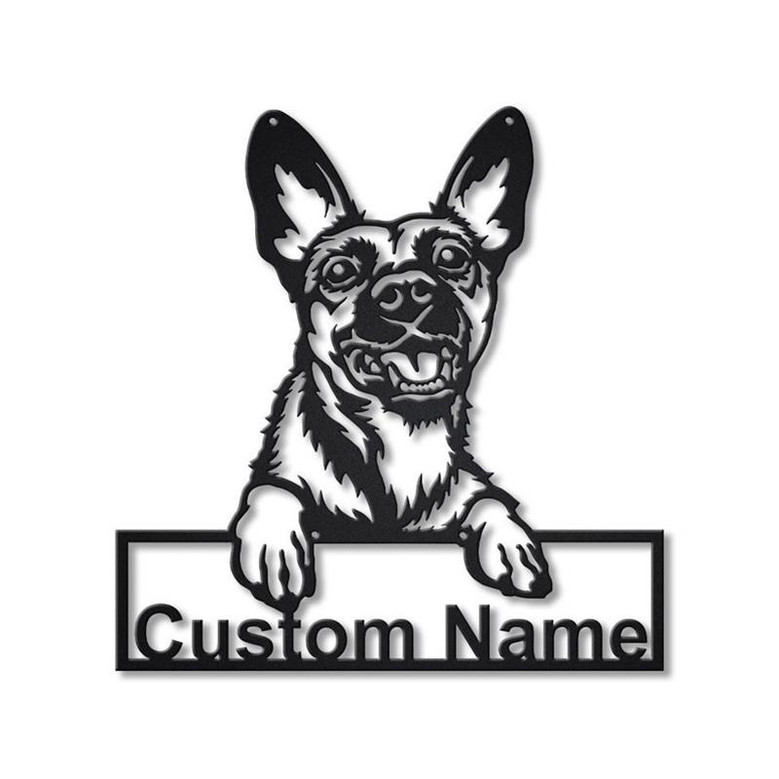 Personalized Belgian Malinois Dog Metal Sign Art | Custom Belgian Malinois Dog Metal Sign | Dog Gift | Birthday Gift | Animal Funny