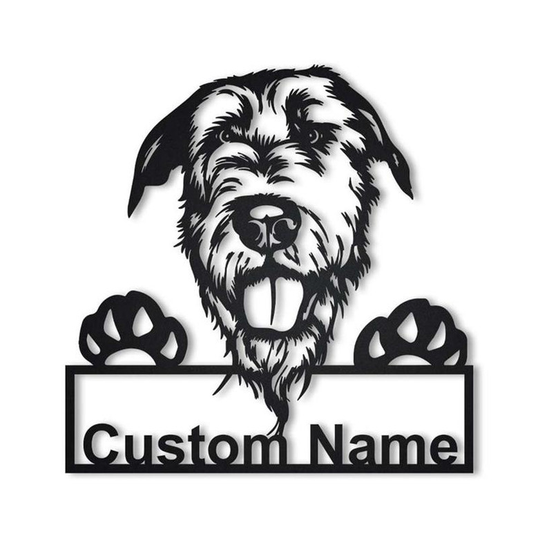 Personalized Irish Wolfhound Dog Metal Sign Art | Custom Irish Wolfhound Dog Metal Sign | Birthday Gift | Animal Funny