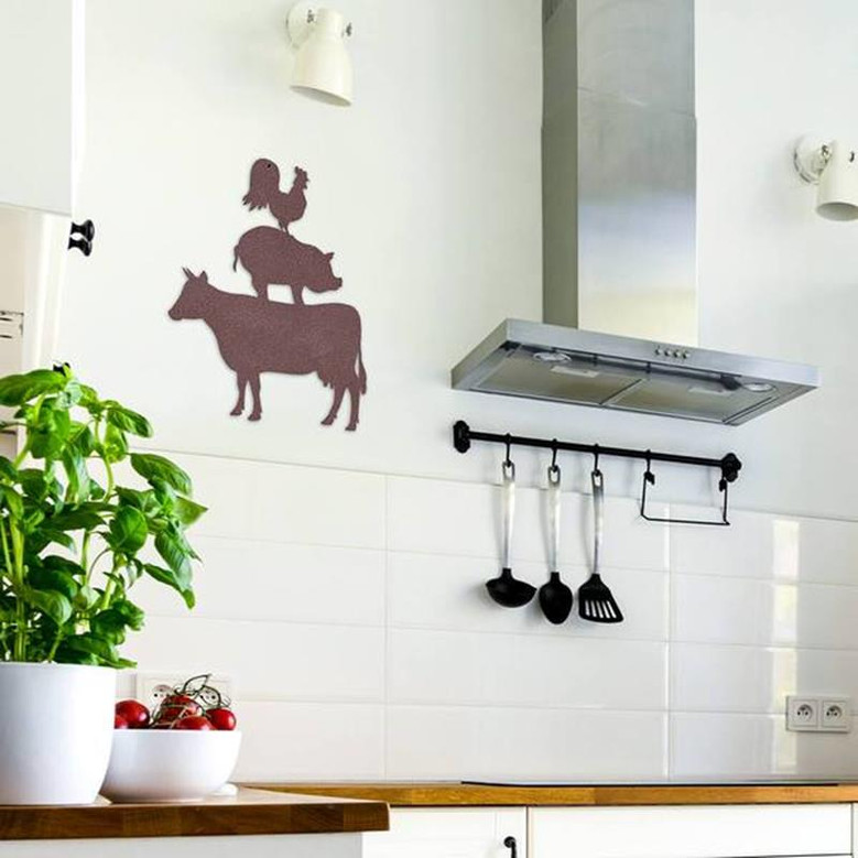 Farmyard Friends Wall Art Cut Metal Sign Metal Wall Art Metal House Sign