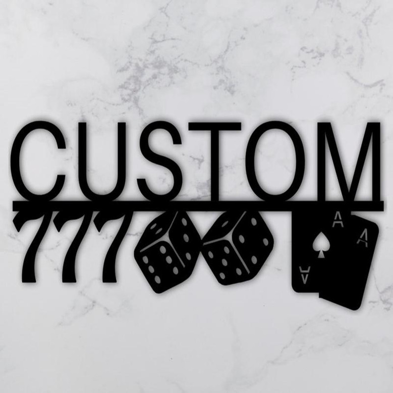 Casino Custom Wall Art/Casino sign/Wall sign/Custom sign/Metal Decor/Casino/home decor/Dice/Cards/Card game/Aces/Aces of spades/custom gift