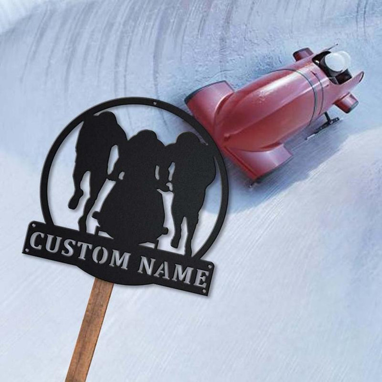 Personalized Bobsleigh Monogram Metal Sign Art ,Custom Bobsleigh Metal Sign, Bobsleigh Lover Sign Decoration For Living Room