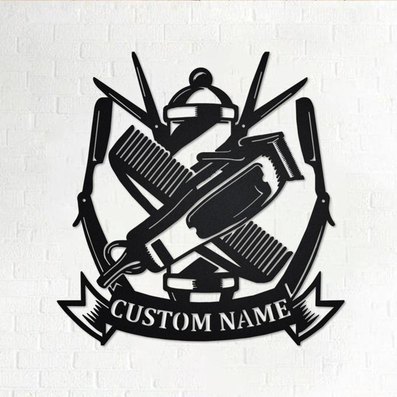 Personalized Barbershop Metal Sign | Barbershop Metal Wall Art | Barbershop Metal wall Decor | Barbershop Custom | Hairstylist Gift