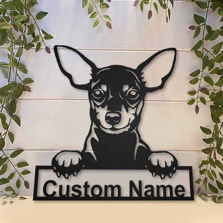 Personalized Miniature Pinscher Dog Metal Sign Art | Custom Miniature Pinscher Metal Sign | Birthday Gift | Animal Funny | Father's Day Gift