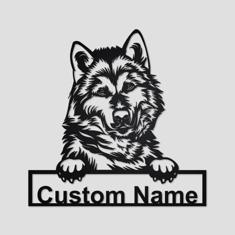 Personalized Alaskan Malamute Metal Sign |Alaskan Malamute Metal Wall Art | Dog Metal Sign | Alaskan Malamute Lover Gifts | Dog Lover Gifts