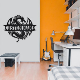 Personalized Dragon Metal Sign | Dragon Metal Wall Art | Office Wall Art | Housewarming Outdoor Metal Sign | Gifts Dragon Lover |