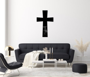 Metal Cross Wall Sign, Faith Cross Metal Wall Art, Christian Wall Art, Jesus Decorative Sign