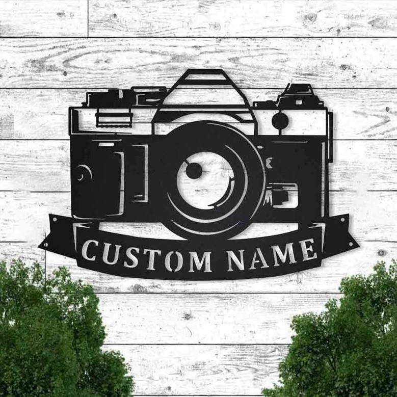 Personalized Photographer Monogram Laser Cut Metal Signs, Custom Photographer Metal Signs, Photographer Metal Cut Out Signs