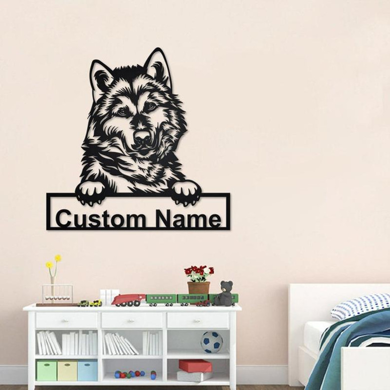 Personalized Alaskan Malamute Metal Sign |Alaskan Malamute Metal Wall Art | Dog Metal Sign | Alaskan Malamute Lover Gifts | Dog Lover Gifts