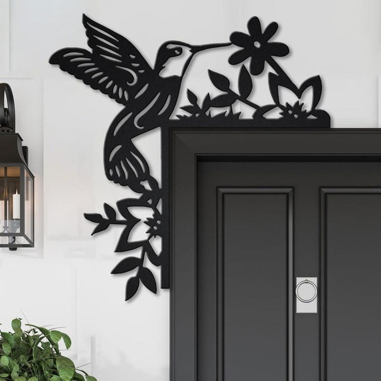 Hummingbirds Door Corner Metal Sign | Hummingbird Metal Wall Art | Hummingbird Metal wall Decor | Hummingbird Lover Gift | Hummingbird Decor