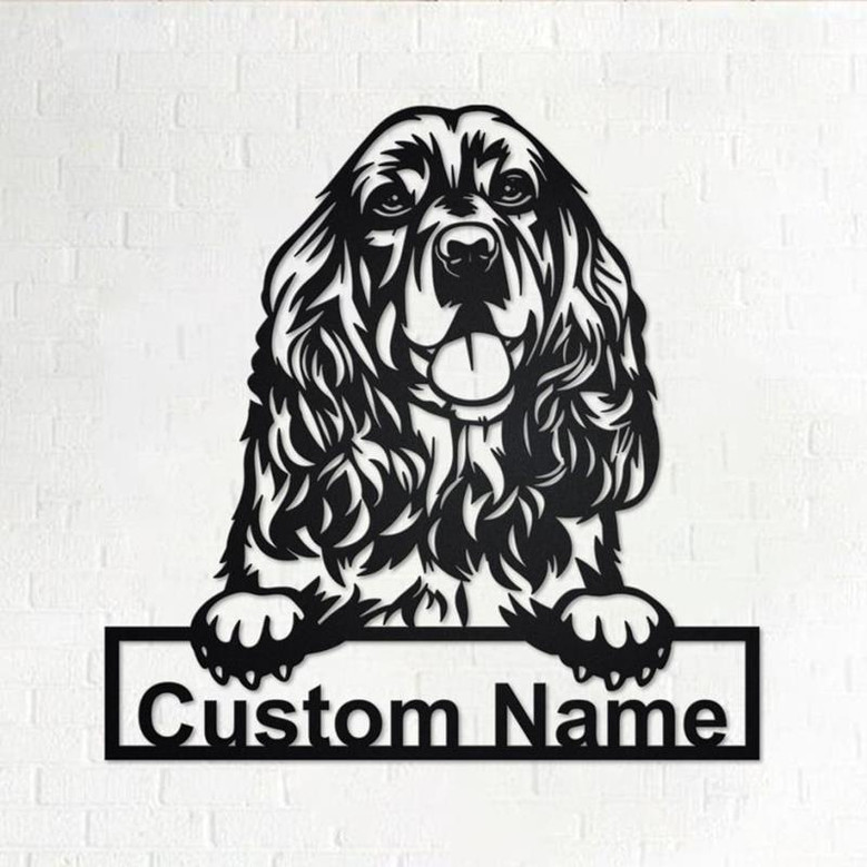 Personalized Cocker Spaniel Cut Metal Sign Dog Lover Metal Wall Art, Laser Cut Metal Signs Cocker Spaniel Dog