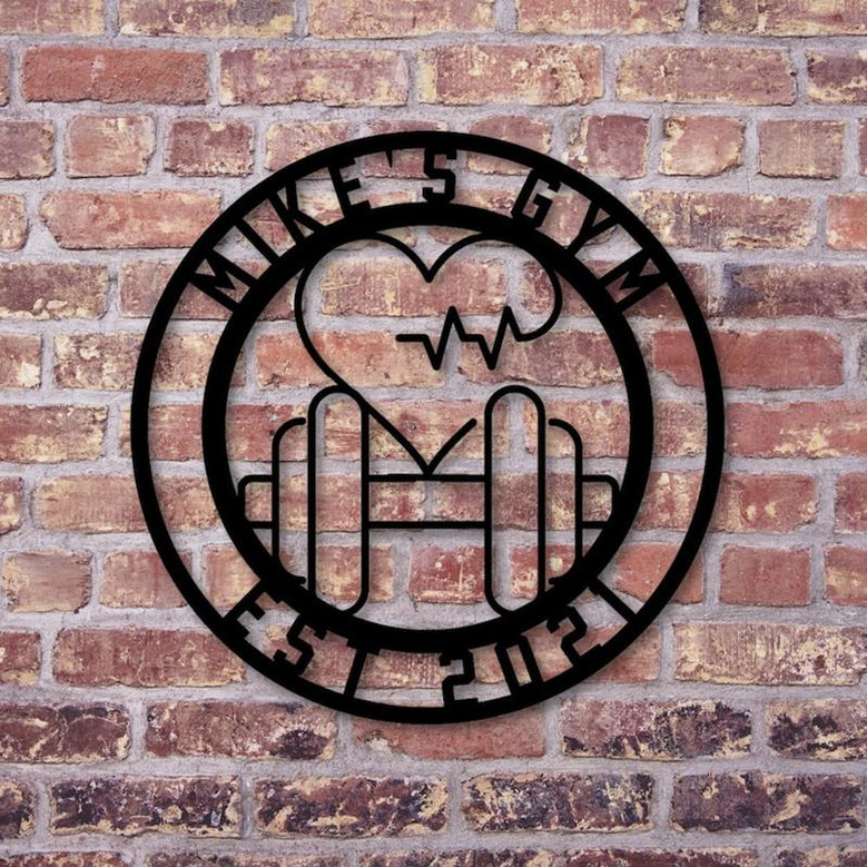 Custom gym Sign, Family Name Metal Sign, Personalized Last Name Sign, Door Hanger, Outdoor Metal Sign, Wedding Gift, Monogram Sign