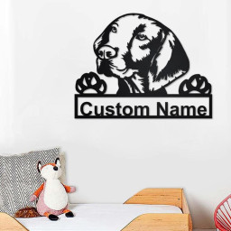 Custom Hungarian Vizsla Dog Metal Wall Art, Personalized Hungarian Vizsla Name Sign Decoration For Room, Hungarian Vizsla Home Decor