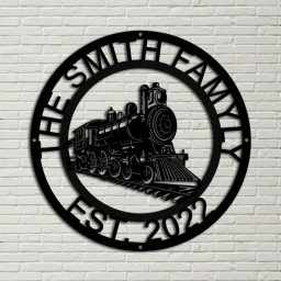 Personalized Train Sign - Train conductor gift, Train driver gift, Train Metal Sign, custom train sign - Metal Wall Decor, Railway decor