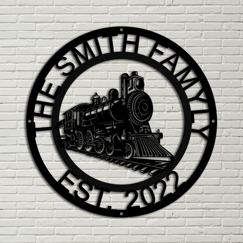 Personalized Train Sign - Train conductor gift, Train driver gift, Train Metal Sign, custom train sign - Metal Wall Decor, Railway decor