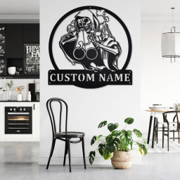 Custom Grim Reaper Shotgun Hunting Metal Wall Art, Personalized Shot Hunting Name Sign Decoration For Room, Shot Hunting Home Decor