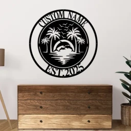 Custom Dolphin Metal Sign