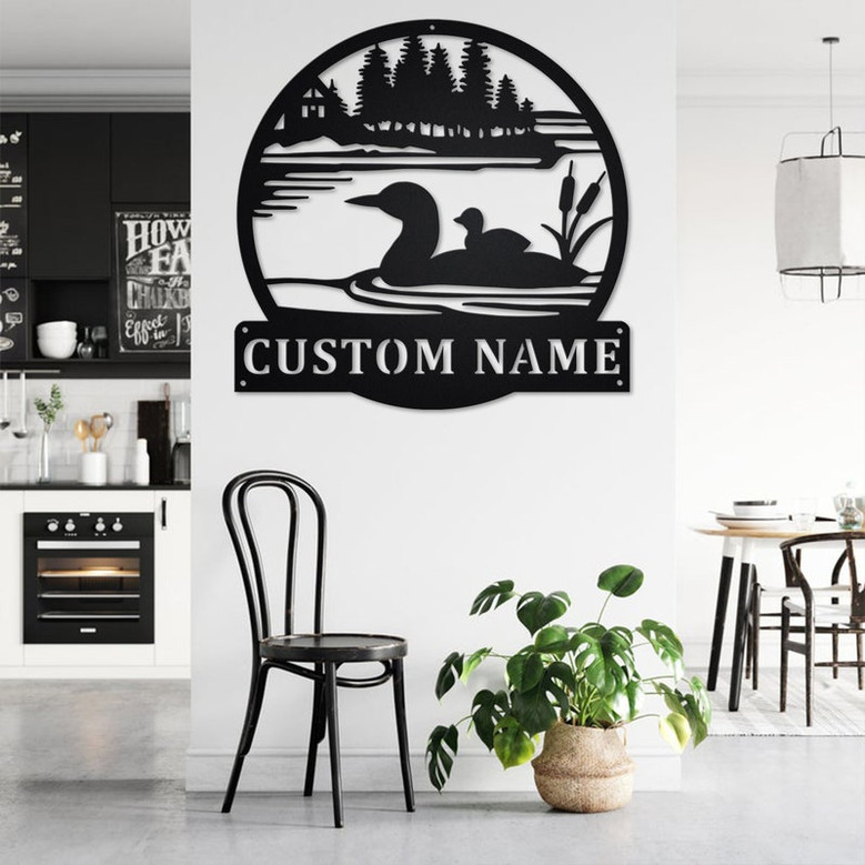 Custom Loon Duck Metal Wall Art, Personalized Loon Duck Name Sign Decoration For Room, Loon Duck Home Decor,Custom Loon Duck,Loon Duck Lover