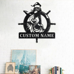 Custom The Lighthouse Metal Wall Art, Personalized The Lighthouse Name Sign Decoration For Room, The Lighthouse Home Decor,Custom Lighthouse