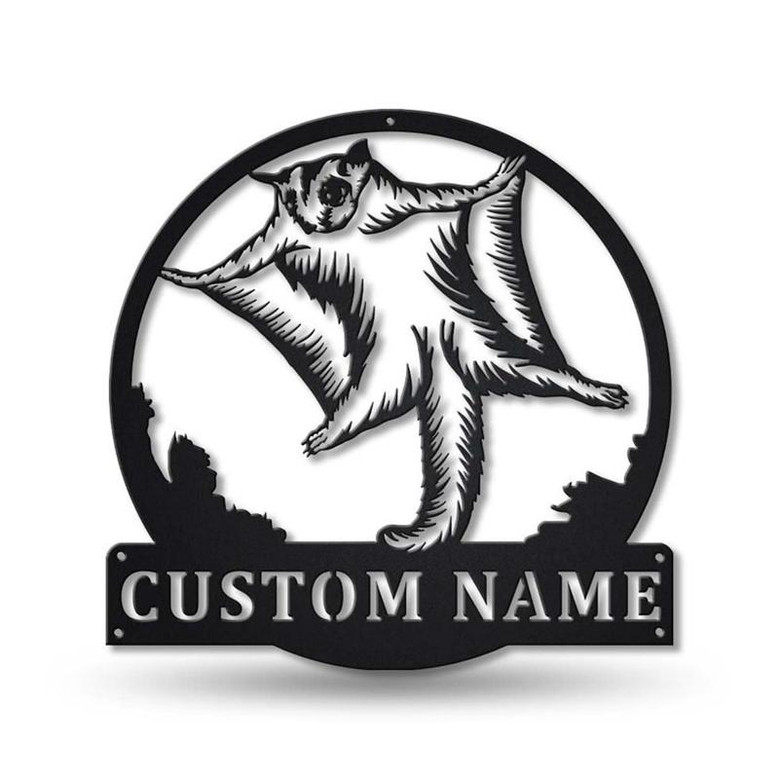 Personalized Sugar Glider Metal Sign Art | Custom Sugar Glider Metal Sign | Animal Funny | Pets Gift | Birthday Gift