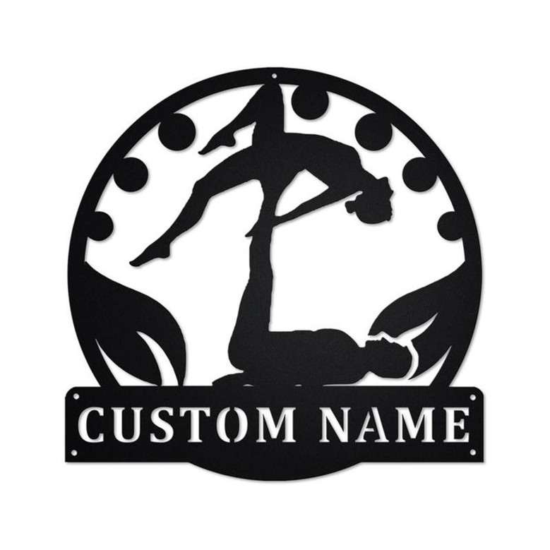 Personalized Acroyoga Metal Sign | Acroyoga Metal Wall Art | Acroyoga Metal Sign | Acroyoga Lover | Acroyoga Gift | Acroyoga | Yoga Gift