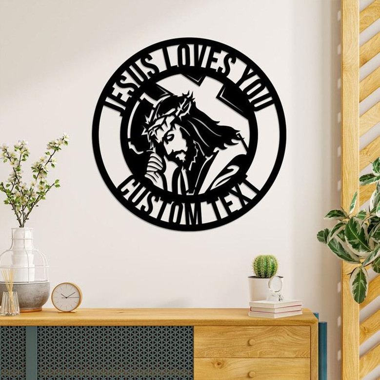 Custom Jesus Metal Wall Art, Jesus Metal Wall Art, Jesus Loves You, Religious Christian Decor, Jesus Cross Sign, Jesus Face Sign