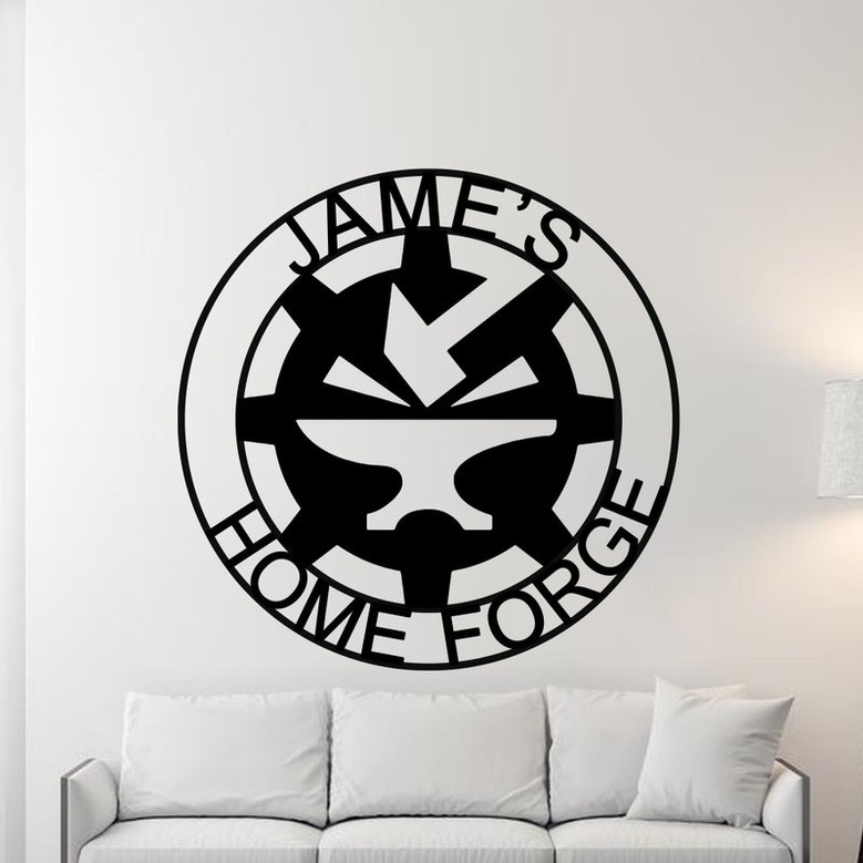 Home Forge Sign, Forge Sign, Blacksmith Sign, Metal Sign, Blade Smith Sign, Custom Home Forge Sign, Anvil Sign, Hammer Sign, Blacksmith Gift