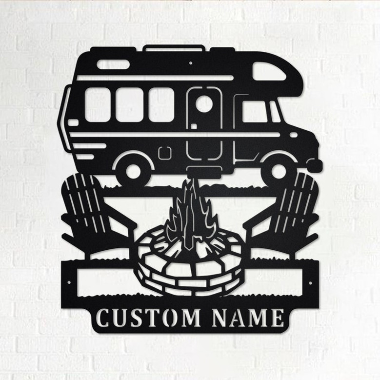 Personalized Motorhome Camper Metal Sign | Motorhome Metal Wall Art | Motorhome Metal wall Decor | Motorhome Custom Family Name | Camping