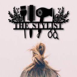 Custom Salon Metal Art Decor, Beauty Salon Cut Metal Sign, Barber Shop Decor, Hairdresser Gift, Barber Gifts