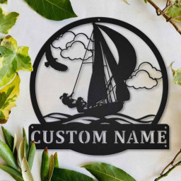 Personalized Sailing Sport Monogram Metal Sign | Custom Sailing Metal Sign | Birthday Gift | Sailing Gift