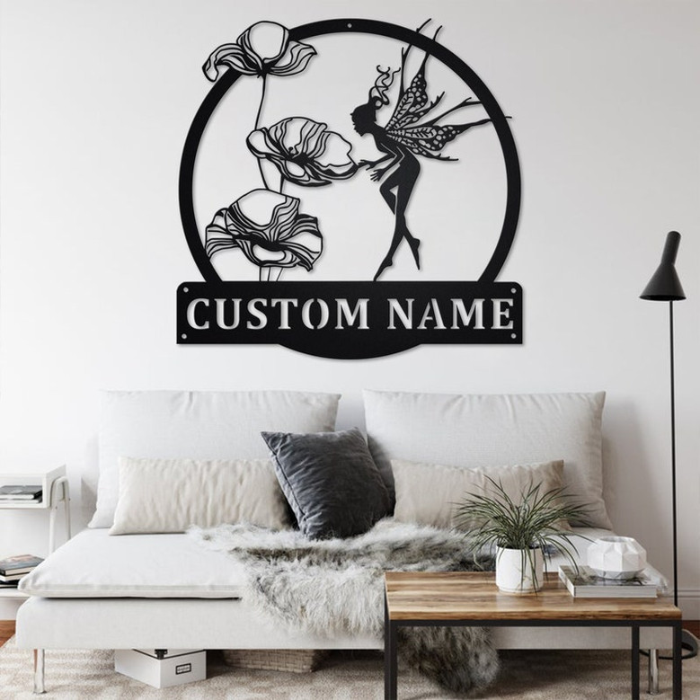 Custom Fairy Foragers Metal Wall Art, Personalized Fairy Name Sign Decoration For Room, Fairy Metal Home Decor, Custom Fairy, Fairy Foragers