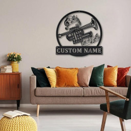 Personalized Piccolo Trumpet Metal Sign Art | Custom Piccolo Trumpet Metal Wall Art Bedroom Decor | Custom Trumpet Decor Decoration