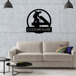 Personalized Ironworker Monogram Metal Sign, Custom Ironworker Metal Sign, Birthday Gift, Ironworker Sign, Job Gift, Birthday Gift