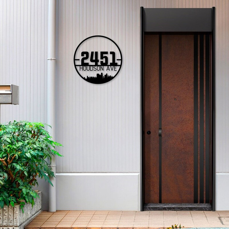 Custom Metal Street Name Sign, Personalized Metal Adress Name Sign, Christmas Gift, Housewarming Gift