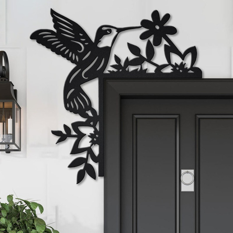 Hummingbirds Door Corner Metal Sign | Hummingbird Metal Wall Art | Hummingbird Metal wall Decor | Hummingbird Lover Gift | Hummingbird Decor